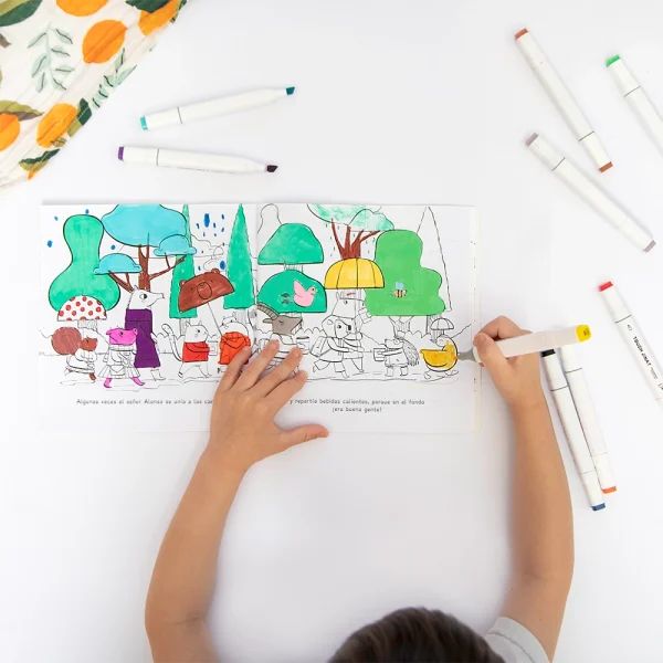 Libro para colorear de Cuentos en Pijamas